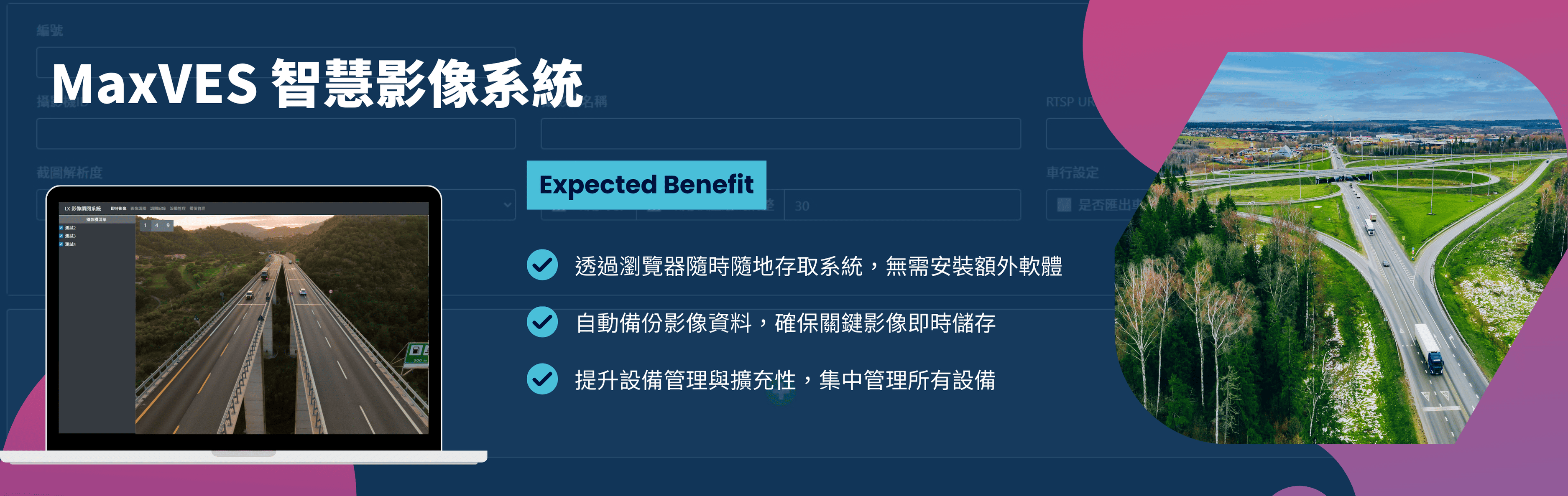 MaxVES 智慧影像系統關鍵功能總覽圖